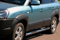Hyundai Tucson JM 2004- Rury Boczne BB002 (2 szt., Stal Nierdzewna) zdjęcia 2