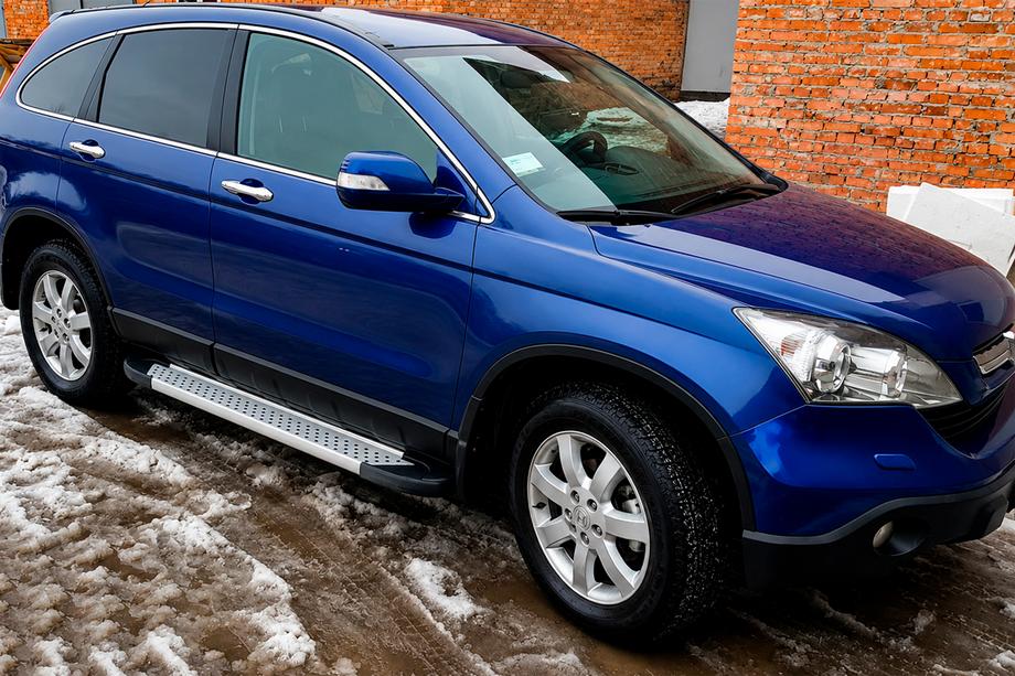 Honda CRV 2007-2011 Progi Boczné Allmond Grey (2 szt., Aluminium) Image