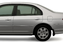 Honda Civic Sedan VII 2001-2006 Chromowane Nakładki na Klamek (8 szt., Plastik) zdjęcia 1
