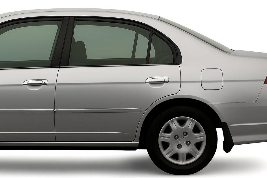 Honda Civic Sedan VII 2001-2006 Chromowane Nakładki na Klamek (8 szt., Plastik) Image