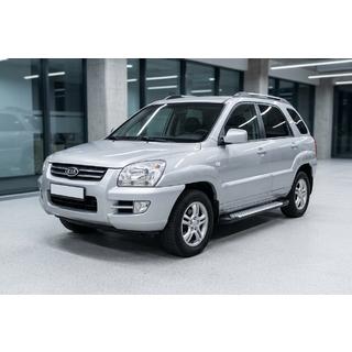 Progi Boczné Allmond Grey (2 szt., Aluminium) Kia Sportage 2004-2010 zdjęcia 1