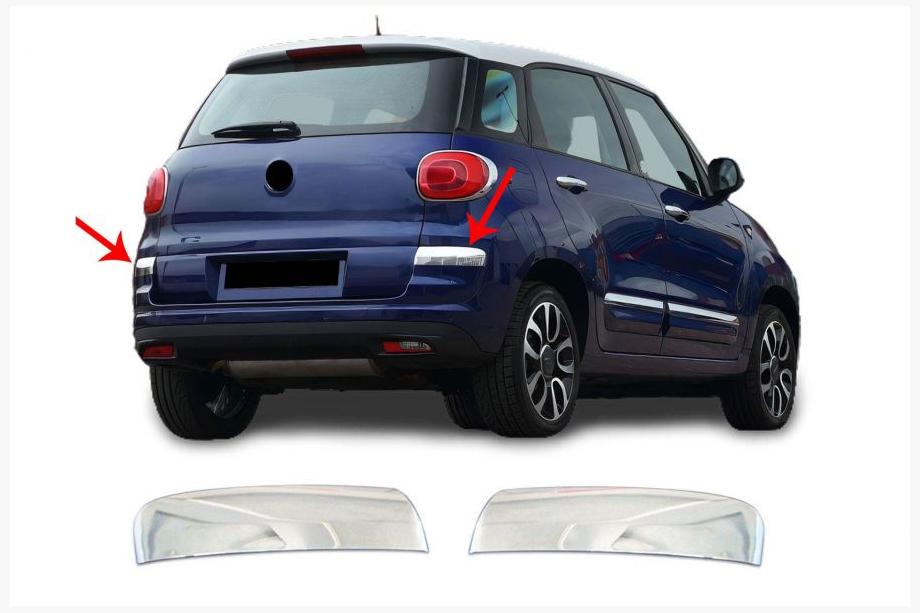 Fiat 500/500L 2013-2022 Nakładki narożne na tylny zderzak ze stali nierdzewnej do 500L 2018+ (2 szt.) Image