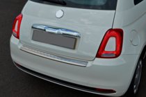 Fiat 500/500L 2013-2022 Nakładka na tylny zderzak 3D/Cabrio (OmsaLine, stal nierdzewna) zdjęcia 1