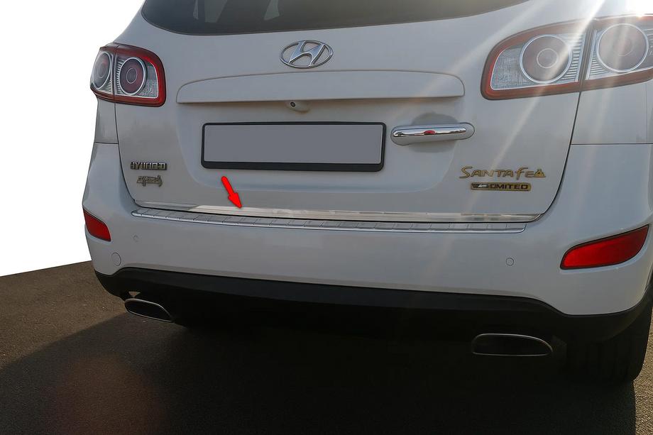 Hyundai Santa Fe 2 2006-2012 Listwa bagażnika stal nierdzewna Image