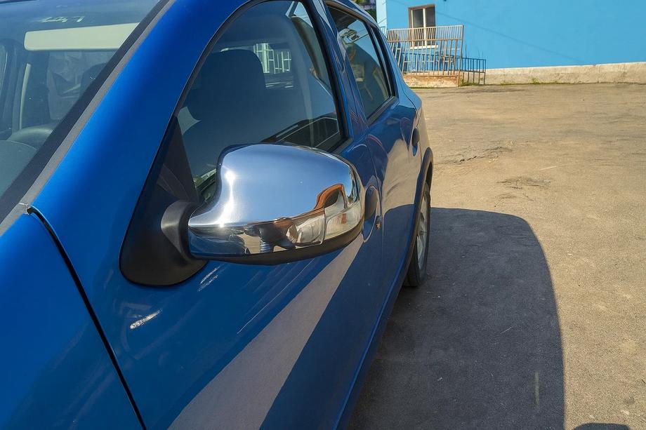 Renault Logan MCV 2013-2022 Nakładki na Lusterka (2 szt., Stal Nierdzewna) Image
