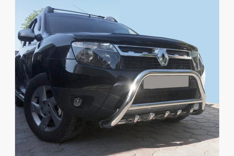 Dacia Duster 2008-2018 Pałąk przedni bez napisu WT003 (stal nierdzewna) Zdjęcia 4