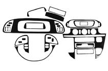 Mercedes Sprinter W901/902/903/904/905 1995–2006 Nakładki na deskę rozdzielczą (Meric) do cdi 2000-2006 Aluminium zdjęcia 5