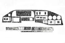 Mercedes Sprinter W901/902/903/904/905 1995–2006 (Tdi, 1995-2000) Nakładki na deskę rozdzielczą (MERIC) Aluminium zdjęcia 2