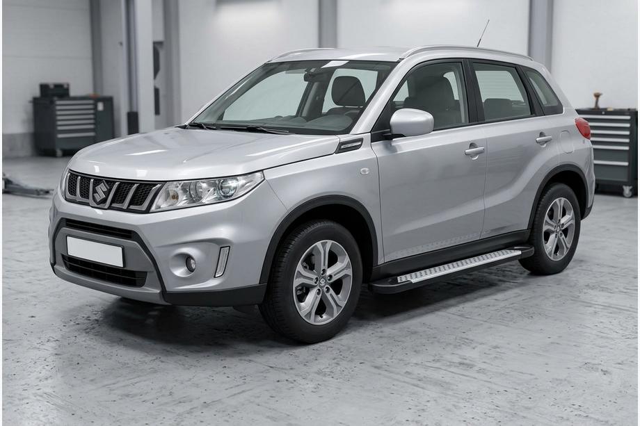 Suzuki Vitara 2015- Progi boczne Allmond Grey (2 szt., aluminium) Image