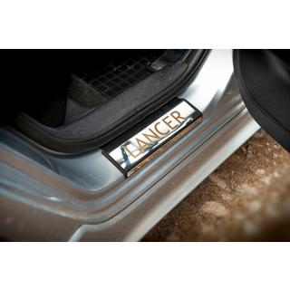 Nakładki progowe Carmos stal nierdzewna 4 szt. Mitsubishi Lancer X 2008- zdjęcia 4