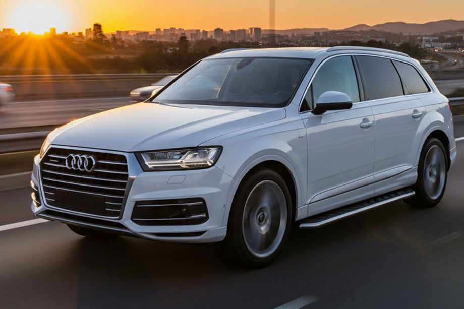 Audi Q7 2015–2026 Progi Boczne Maydos V1 (2 szt., Aluminium i Stal Nierdzewna) Image
