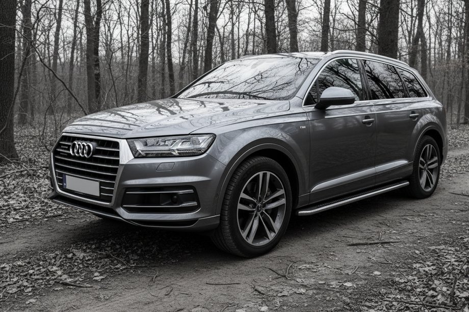 Audi Q7 2015–2026 Progi Boczne Maydos V2 (2 szt., Aluminium i Stal Nierdzewna) Image