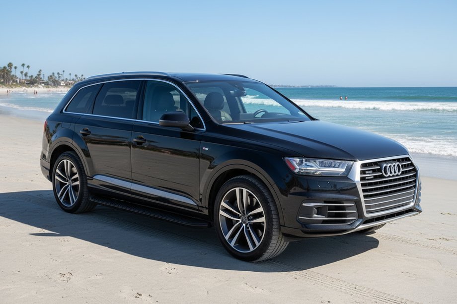 Audi Q7 2015–2026 Progi Boczné Tayga Black (2 szt., Aluminium) Image