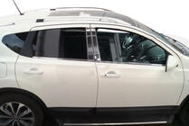 Nissan Qashqai 2007-2010 Chromowane Nakładki na Słupki Drzwi (4 szt, Stal Nierdzewna) zdjęcia 2