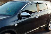 Nissan Qashqai 2007-2010 Nakładki na lusterka (2 szt, Stal Nierdzewna) zdjęcia 3