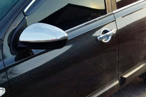 Nissan Qashqai 2007-2010 Nakładki na lusterka (2 szt, Stal Nierdzewna) zdjęcia 4