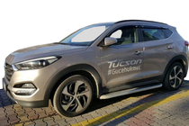 Hyundai Tucson TL 2016-2021 Progi Boczne Tayga Grey (2 szt., Aluminium) zdjęcia 1