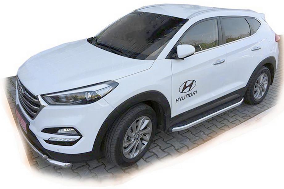 Hyundai Tucson TL 2016-2021 Progi Boczné Fullmond (2 szt., Aluminium) Image