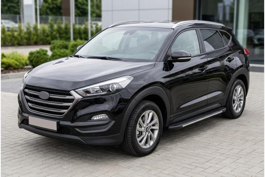 Hyundai Tucson TL 2016-2021 Progi boczne Bosphorus Grey (2 szt., aluminium) Image