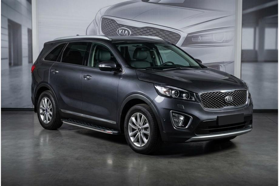 Kia Sorento III UM 2014-2020 Progi Boczné BlackLine (2 szt., Aluminium) Image