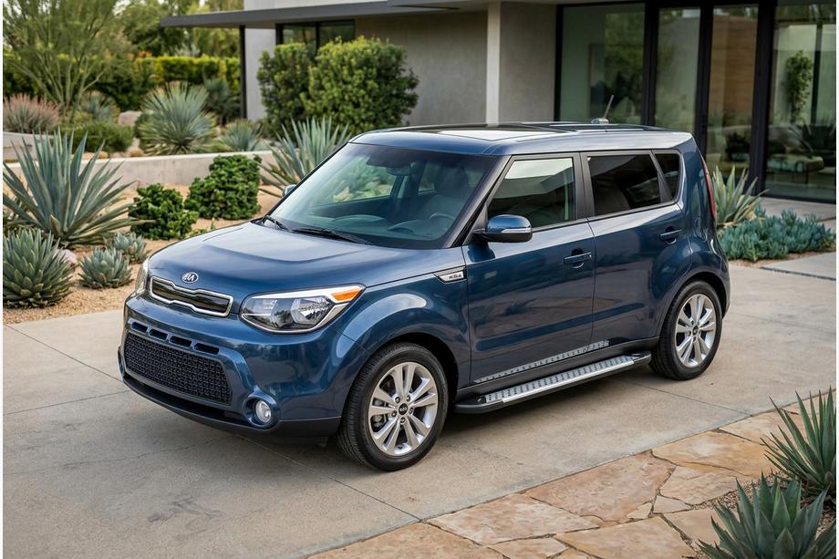Kia Soul II 2013-2018 Progi Boczné Allmond Grey (2 szt., Aluminium) Image