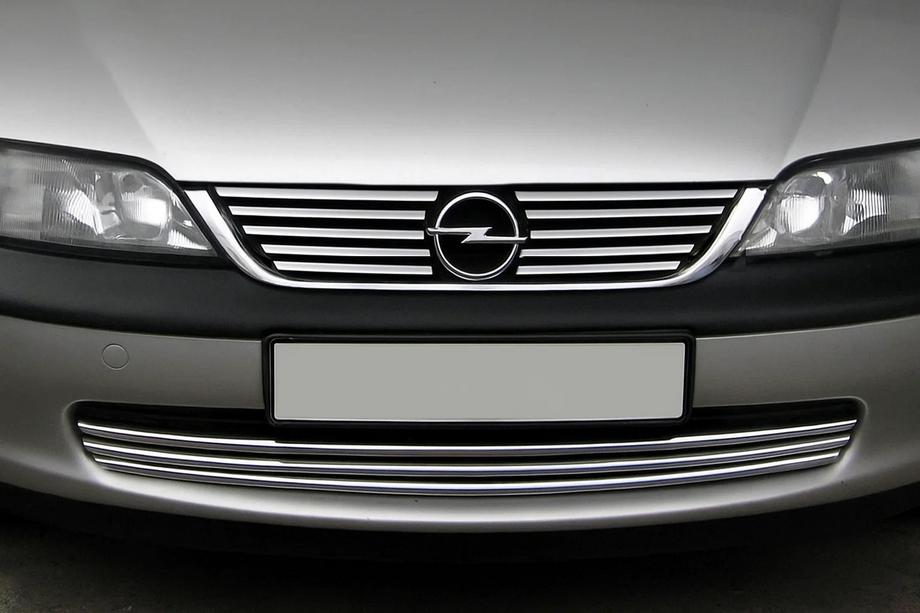 Opel Vectra B 1995-2002 Nakładki na Grill Chromowane (Stal Nierdzewna) Image