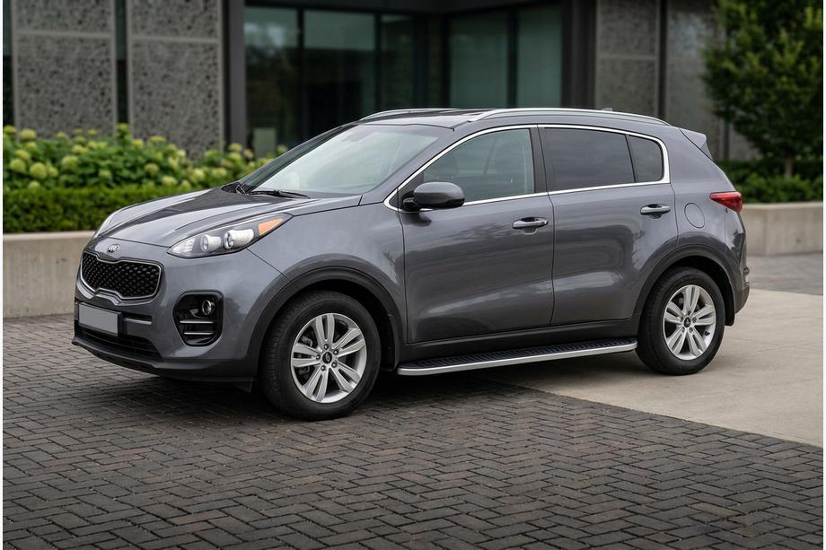 Kia Sportage 2015-2021 Progi Boczne Tayga Grey (2 szt., Aluminium) Image