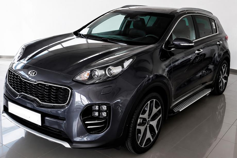 Kia Sportage 2015-2021 Progi boczne Allmond Grey (2 szt., aluminium) Image