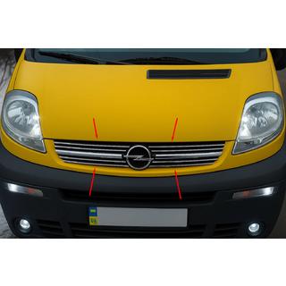 Nakładki na Grilla 2001-2007 (8 szt, Stal Nierdzewna) Opel Vivaro 2001–2015 zdjęcia 1