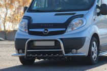 Renault Trafic 2001–2015 Bullbar z bocznymi rurami Exclusive (stal nierdzewna) zdjęcia 4