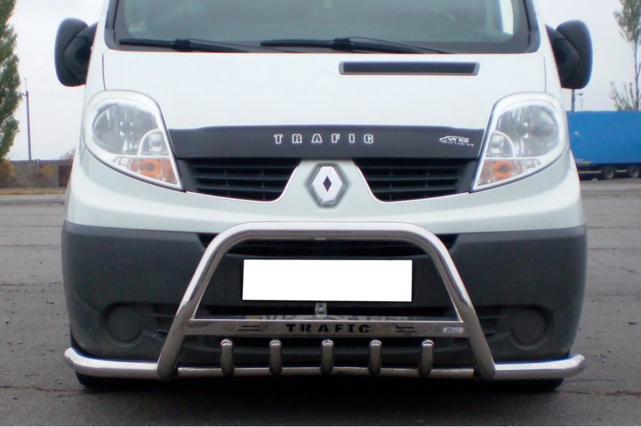 Renault Trafic 2001–2015 Bullbar z bocznymi rurami Exclusive (stal nierdzewna) Image