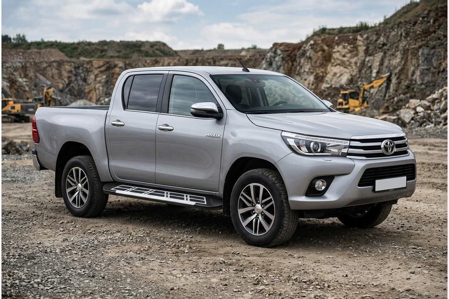 Toyota Hilux 2015- Progi Boczné Sunrise (2 szt., Aluminium) Image