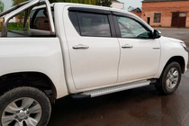Toyota Hilux 2015- Progi boczne Allmond Grey (2 szt., aluminium) zdjęcia 7
