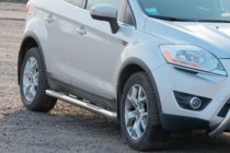 Ford Kuga 2008-2013 Rury boczne proste (2 szt., stal nierdzewna) zdjęcia 2