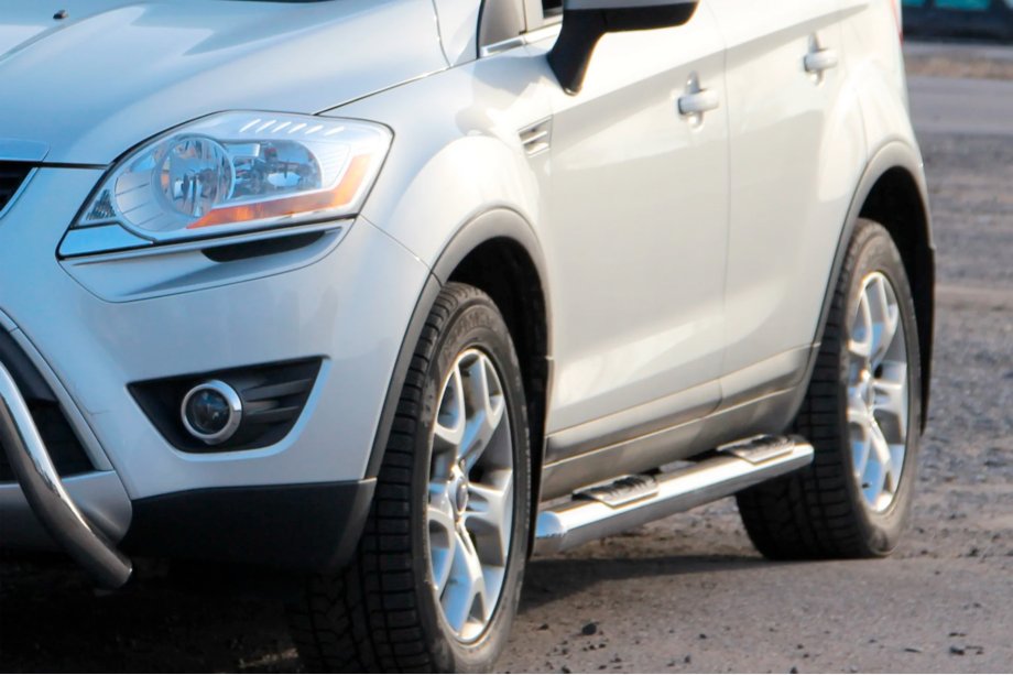 Ford Kuga 2008-2013 Rury boczne proste (2 szt., stal nierdzewna) Image