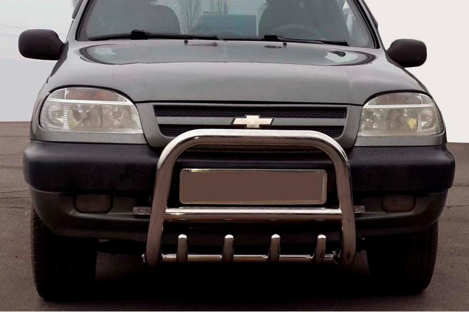 Chevrolet Niva 1998-2020 Przedni Pałąk QT006 (Stal Nierdzewna) Image