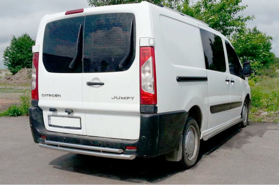 Peugeot Expert 2007-2016 Tylna Belka AK-002-Podwójna (Stal Nierdzewna) Image
