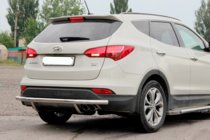 Hyundai Santa Fe 3 2012-2018 Tylna Belka AK002 (Stal Nierdzewna) zdjęcia 2