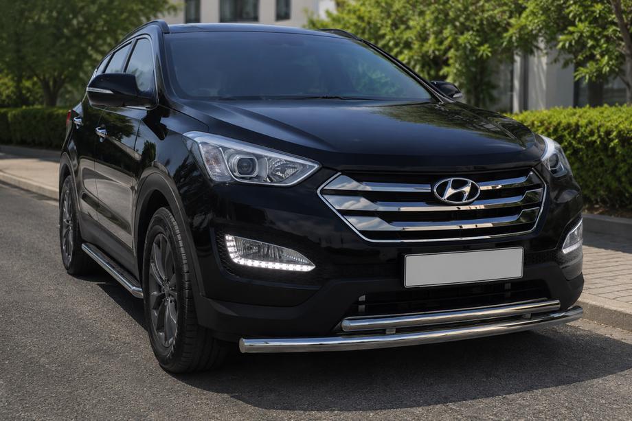 Hyundai Santa Fe 3 2012-2018 Przedni Pałąk ST014 (Stal Nierdzewna) Image
