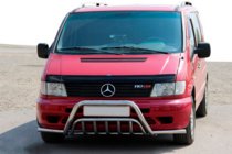 Mercedes Vito W638 1996-2003 Grill guard z wąsami WT002 Plus (stal nierdzewna) zdjęcia 3