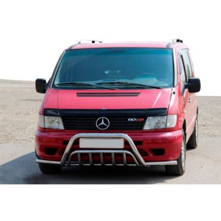 Grill guard z wąsami WT002 Plus (stal nierdzewna) Mercedes Vito W638 1996-2003 zdjęcia 3