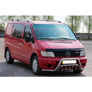 Grill guard z wąsami WT002 Plus (stal nierdzewna) Mercedes Vito W638 1996-2003 zdjęcia 1