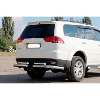 Tylny ochraniacz AK003-Special (2 szt., stal nierdzewna) Mitsubishi Pajero Sport 2008-2015 zdjęcia 1
