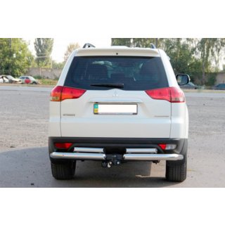 Tylny ochraniacz AK003-Special (2 szt., stal nierdzewna) Mitsubishi Pajero Sport 2008-2015 zdjęcia 2