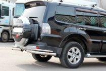 Mitsubishi Pajero Wagon IV 2006-2021 Tylna Belka AK003 Podwójna (Stal Nierdzewna) zdjęcia 3
