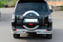 Mitsubishi Pajero Wagon IV 2006-2021 Tylna Belka AK003 Podwójna (Stal Nierdzewna) zdjęcia 2