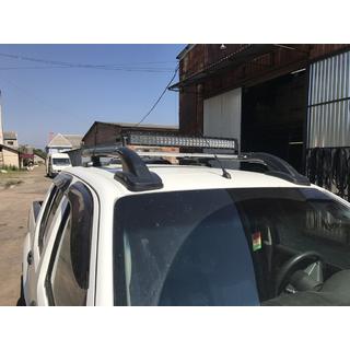 Relingi dachowe z belkami poprzecznymi (2 szt., Czarne) Nissan Navara 2006-2015 zdjęcia 4