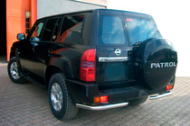 Nissan Patrol Y61 1997-2011 Tylne narożniki AK003 (2 szt, stal nierdzewna) zdjęcia 1