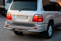 Toyota Land Cruiser 100 1998-2007 Tylne narożniki AK003-Double (2 szt., stal nierdzewna) zdjęcia 2