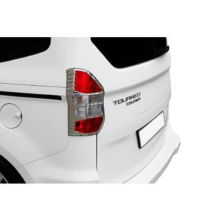 Chromowane nakładki na tylne lampy (2 szt., plastik) Ford Courier 2014-2023 zdjęcia 1